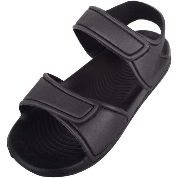 Summer Sandals with Ripper Fastening - Black