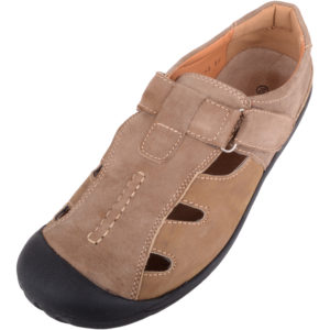 Leather Shoes with Ripper Fastening - Tan