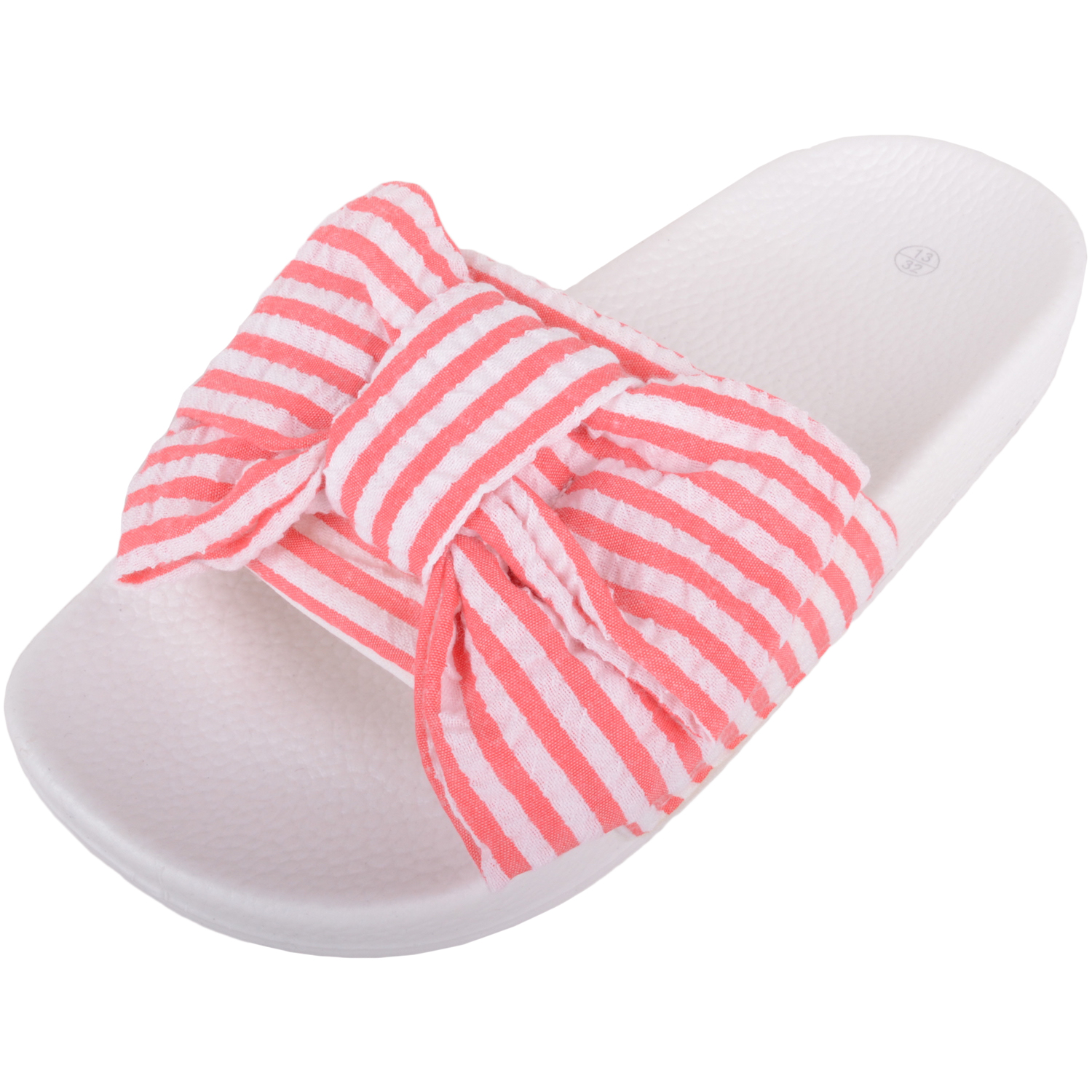 Girls Kids Slip On Sliders Bow Mules Sandals Summer Flat Slippers Shoes Sizes 