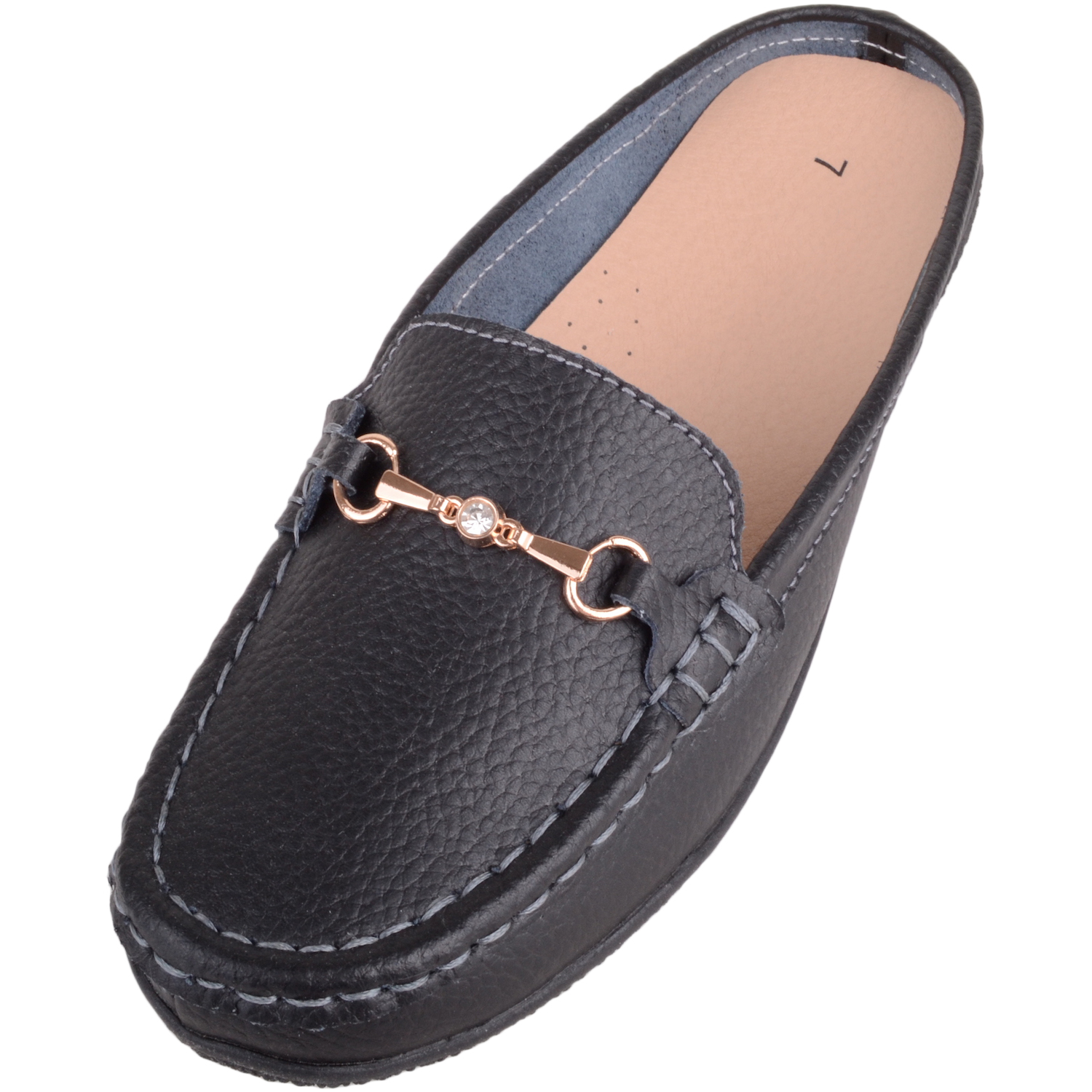 slip on ladies leather shoes