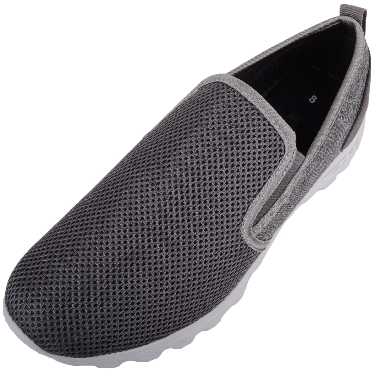 Mens Canvas Casual Shoes Slip On Lightweight Memory Foam Twin Gusset Trainers 