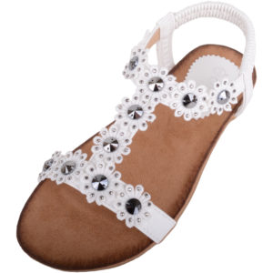 Womens Summer Slip On Sandals / Shoes with Floral Design