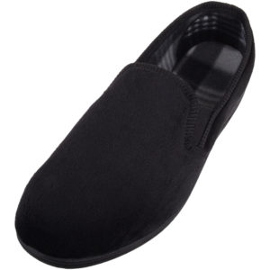 Men's Velour Style Slippers / Shoes with Twin Gusset