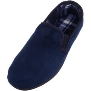 Men's Velour Style Slippers / Shoes with Twin Gusset