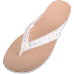 Ladies Slip On Summer Flip Flops / Sandals with Diamante