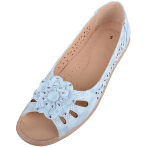 Ladies Summer / Peep Toe Sandals / Shoes with Floral Design