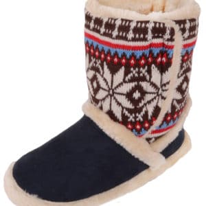Women's Slip On Slippers / Booties with Warm Faux Fur Inners