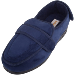 Women's Orthopaedic EEE Wide Fit Slippers with Adjustable Strap