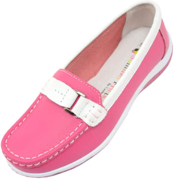 Women's 100% Real Leather Slip On Summer Casual / Boat Shoes
