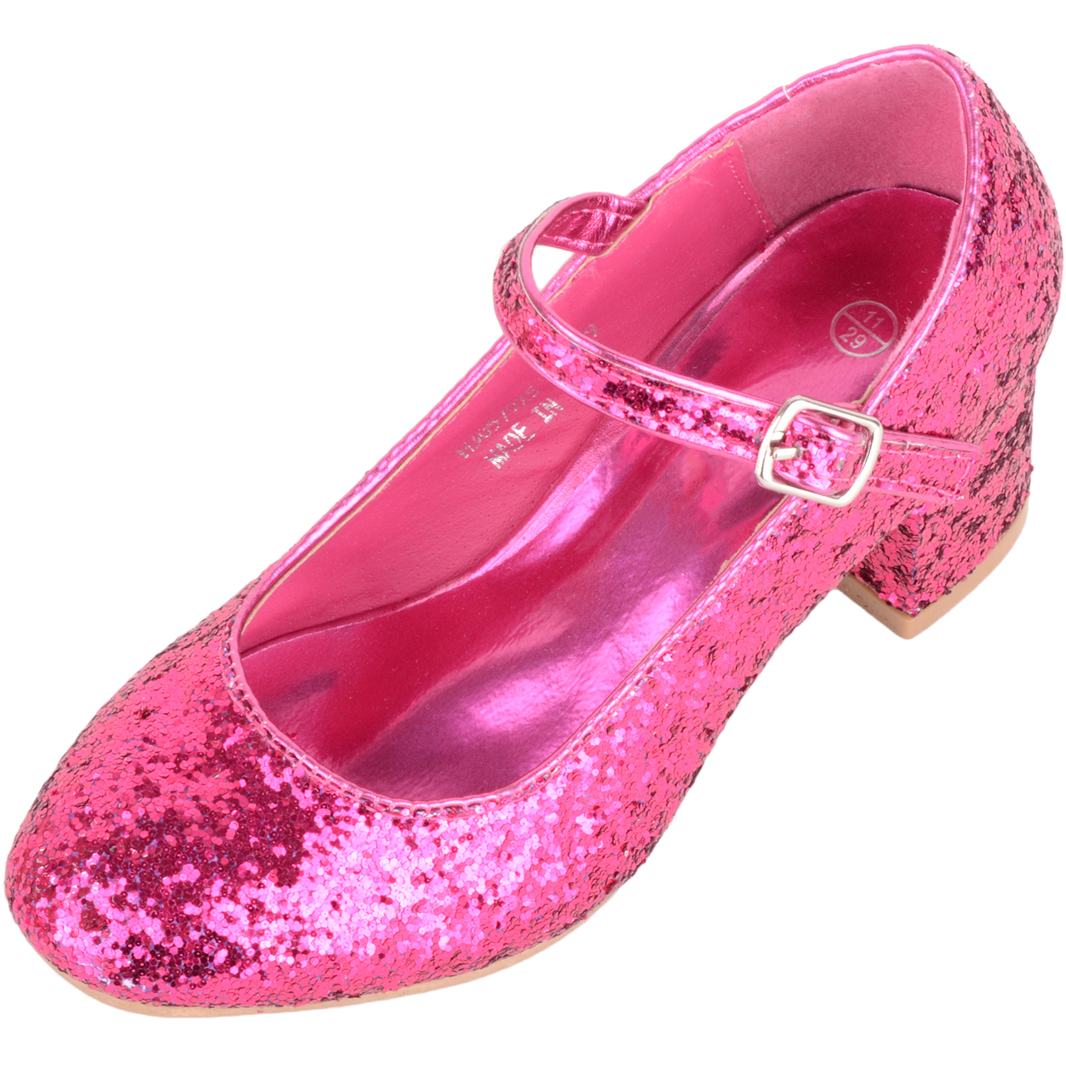 Kids Dress Sandals Glitter Rosette Embellishment High Heel Shoes Silver |  Silver shoes, Girls shoes, Kid shoes